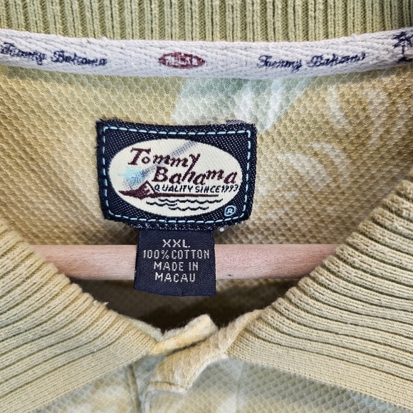 Tommy Bahama Mens Hawaiian Hibiscus Print Cotton Polo Shirt XXL Coastal Beachy - Picture 12 of 13